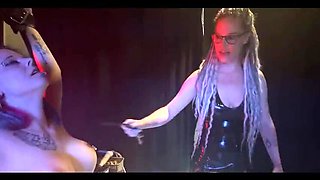 Big Tits BDSM Shock Play - EdgesOfReality Gets Electrified in Latex