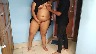 Stepmother Cleaning House & Stepson Pushed and Fucked Her