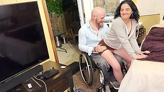 Hot Blowjob and Fucking with Disabled Friend - Squirting & Moaning in HD