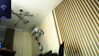 Close up with teen blonde sex doll rubbing her cunt