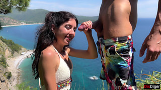 Public Dick Flashing - Girl Help Me to Cum in Mountains