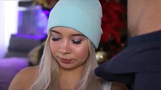 Pliable nubile ballerina is gargling a stiff knob and getting banged while doing her opening up routine