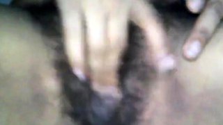 Hairy Young Mexican Woman Masturbates