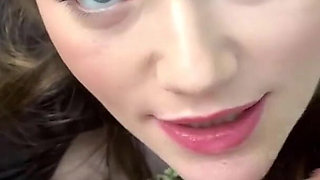 Gorgeous British 18-year-old POV outdoor blowjob