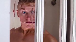 Inked Muscled Jock Spitroasted Hard In Threesome - ASGMax