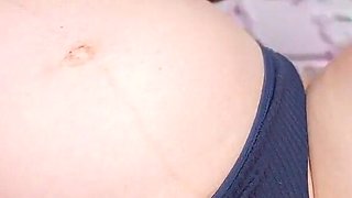 Pregnant! Panty Fuck & Panty Sniff After Wet Pussy