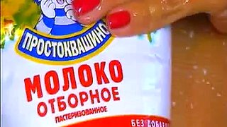Russian Webcam Girl Plays With Milk and Her Body