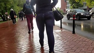 Fast moving and smoking girl s ass