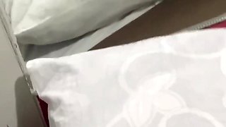 Excited latina teen takes good care of her boyfriend's massive cock in POV