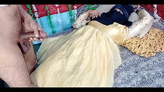 Yellow Dressed Desi Bride Pussy Fucking Hardsex with Indian Desi Big Cock on Xvideos India XXX