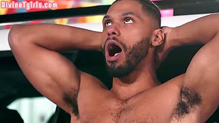 Upskirt tgirl goddess rammed by BBC during IR