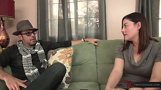 BDSM fetish video of brunette Sovereign Syre being spanked