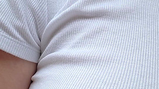 First Small French Squirt on a Balcony in the Mountains