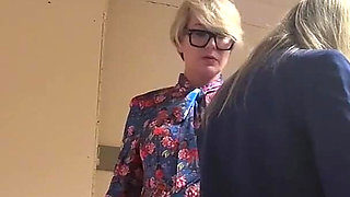 Knicker Cheat Schoolgirl Gets a Caning