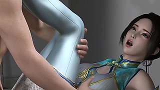 3D Sexy Cosplay Slut Naked Her Big Ass Have Threesome Sex