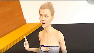 Misskitty2k shows off camel toe in this university-themed animation