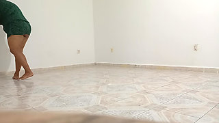 Chubby neighbor cleaning in the new apartment (part 2)