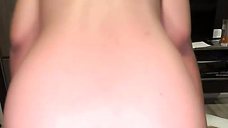Pretty Thai teen take a big white cock in doggystyle and get huge creampie