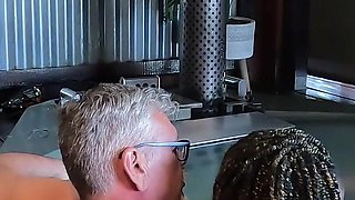 Ebony MILF Gets Her Ass Eaten and Pussy Fingered in a Hot Tub