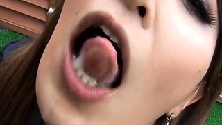 Asian japanese in anal threesome