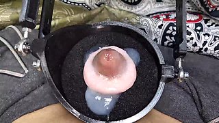 Machine for a huge portion of sperm! Super orgasm! Huge cumshot!