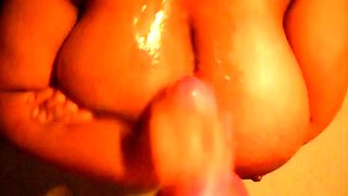 Huge Tits Covered in Cum from a Thick Cock