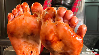 Exquisite Coffee Ceremony - Licking Dried Coffee From the Feet of the Mistress