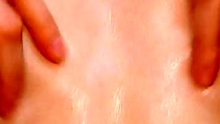 Tit Play with Oil. Play with Oiled Boobs.