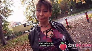 Old German MILF Rubina Public Fuck in Berlin - No Regrets Outdoor Sex