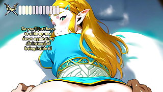 Try Not to Cum Challenge: Princess Zelda Edition Edging Countdowns, Light Breathplay, Light Femdom to FemSub, Anal Creampie