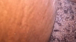 Beautiful Creampie Dripping Out of My Ebony's Asshole After a Good Fuck