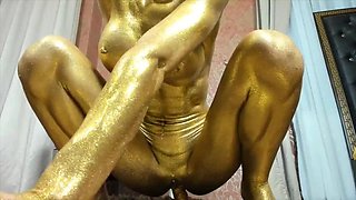 GOLD LATEX -  BIMBO SPREADING WIDE