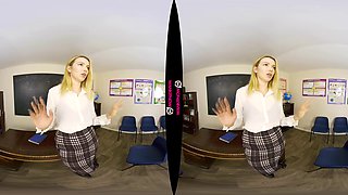 Teacher Punishment - British Blonde Amateur Babe Solo Striptease