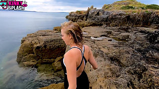 Erotic Underwater Swimsuit Strip: Tease to Nude in Sea