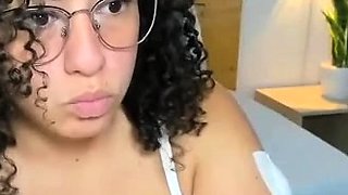 Hot curvy babe big natural boobs close up tease