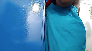 Tamil wife bathing while watching her Devar then hot moments