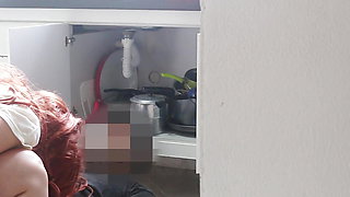 Housewife Fucks the Plumber and Finishes with a Facial.