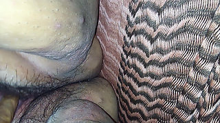 Sucking her rich and juicy hairy and fat pussy to my wife