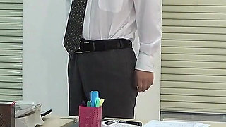 Female Office Worker's Revenge, Trampling and Smelling with Sweaty Pantyhose, Facesitting, Pantyhose Footjob, Tease and Denial