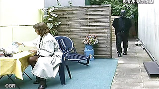 Nasty dude whipping poor granny