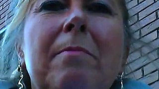 German blonde milf Anita teaches her busty blonde babe how to face a sexual threesome to get aroused and fully enjoy