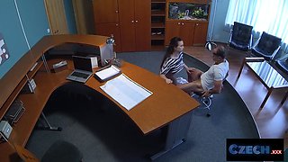Czech xxx - doc pounds patient hard on desk to cure back problems