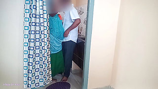 Desi Indian Big Boobs Telugu Stepmom Fucked by Stepson in Kitchen while Cooking.