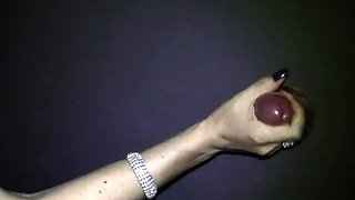 Amateur mature MILF giving handjob