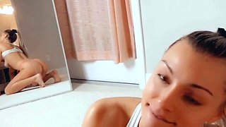 Extreme amateur pov blowjob with brunette babe