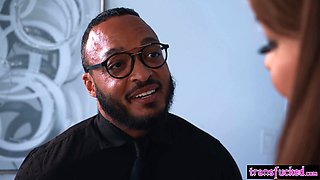 Black guy nailed arousing shemale Gracie Jane