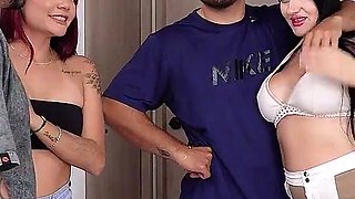 I Was Going to Sleep at His House... but I Couldn't Resist Having a Foursome with His MILF Girlfriend. Swinger Sex
