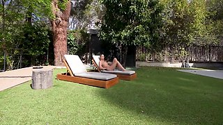 Lily Phillips And Lev Lieben In Slutty British Stepsis Loves Sunbathing Naked And Sucking Cock