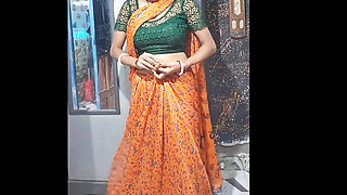 Tight Pussy Desi Bhabhi in Saree Fucked Hard by Devar in Hindi Audio