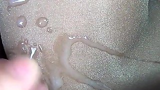 Thick cum on pantyhose